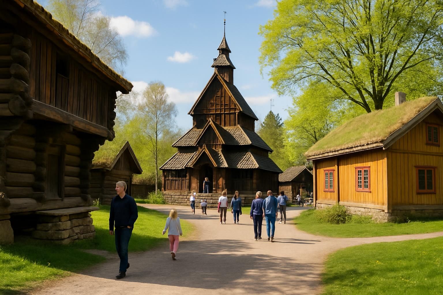 découvrez le norsk folkemuseum à oslo, le plus grand musée en plein air de norvège, offrant un voyage fascinant à travers l'histoire et la culture norvégiennes.