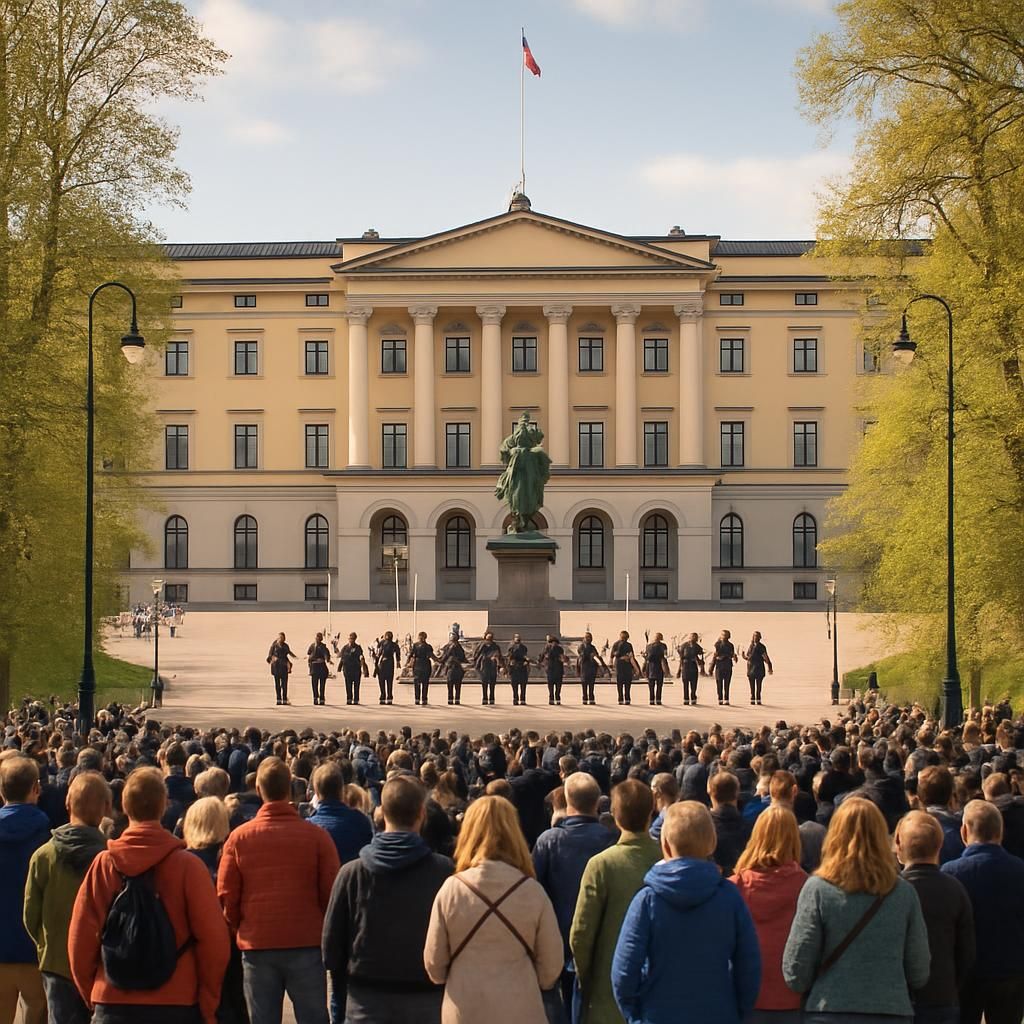 découvrez le palais royal d'oslo, assistez à la relève de la garde spectaculaire et profitez de visites guidées pour explorer l'histoire et l'architecture emblématiques du monument.
