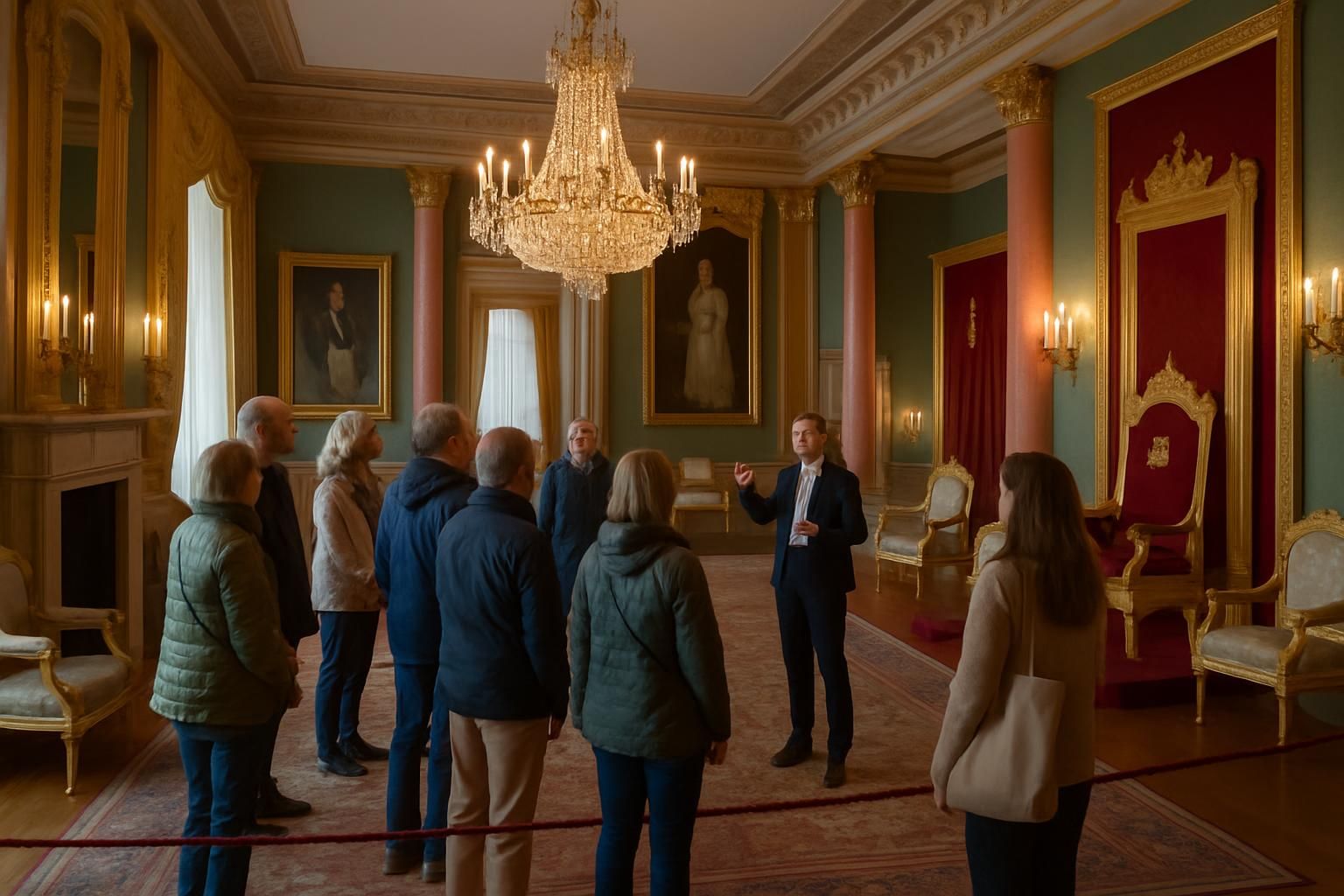 découvrez le palais royal d'oslo, assistez à la cérémonie impressionnante de la relève de la garde et profitez de visites guidées pour explorer l'histoire et l'architecture de ce lieu emblématique.