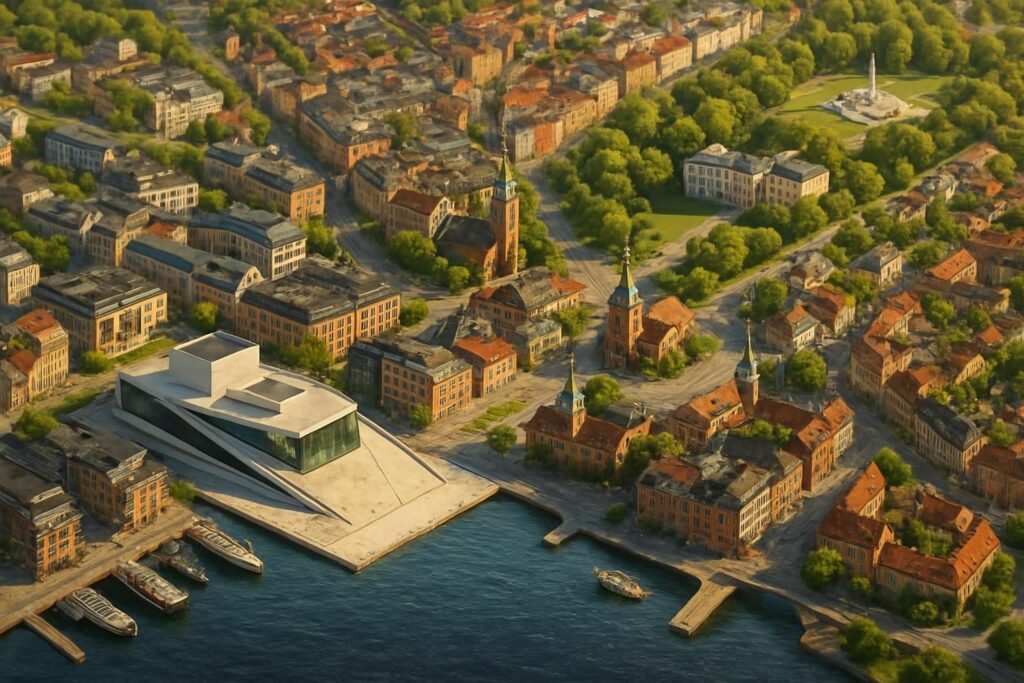 découvrez la carte touristique interactive d'oslo avec ses monuments emblématiques et quartiers incontournables pour planifier votre visite facilement.