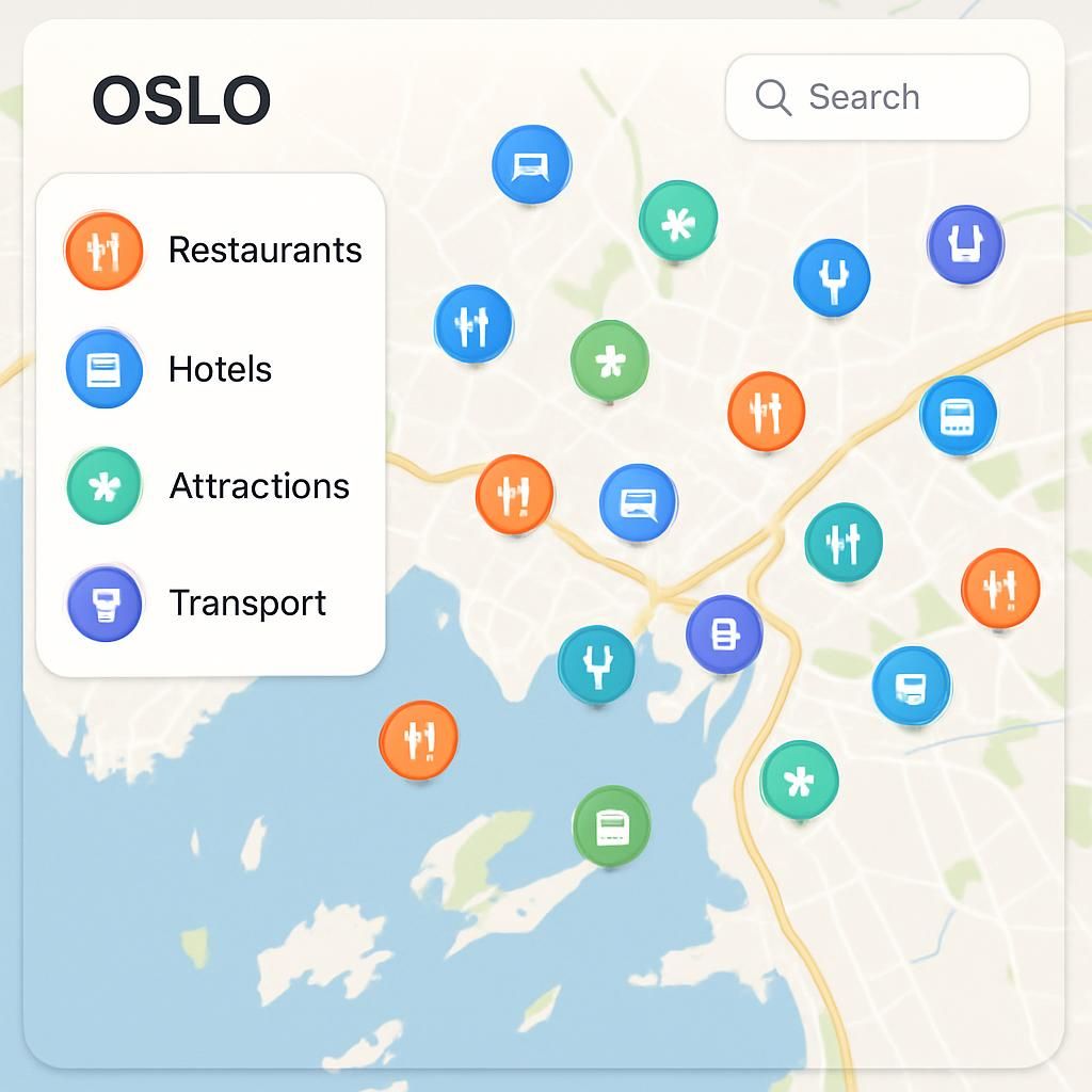 découvrez la carte touristique interactive d'oslo pour explorer facilement les monuments emblématiques et les quartiers typiques de la capitale norvégienne.