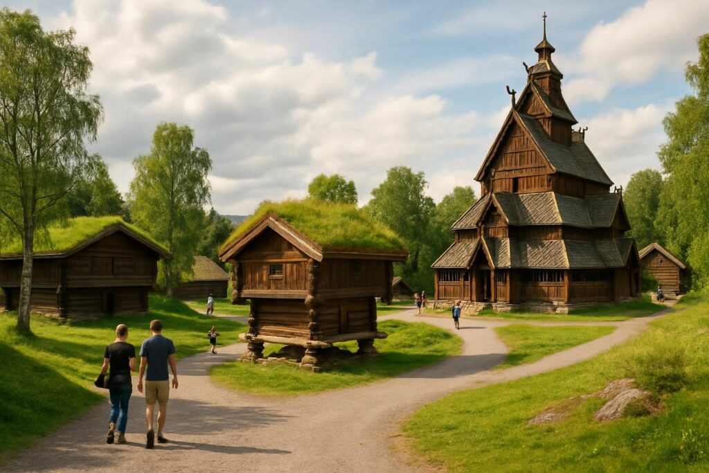 découvrez le norsk folkemuseum à oslo, le plus grand musée en plein air de norvège, qui vous plonge dans l'histoire et la culture norvégiennes à travers des bâtiments historiques et des expositions vivantes.