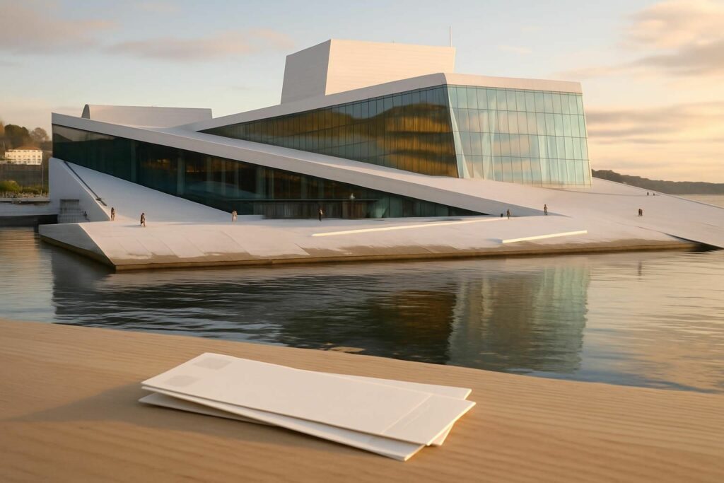 découvrez l'opéra d'oslo, ses billets disponibles et son architecture spectaculaire face au fjord, un incontournable culturel et architectural en norvège.