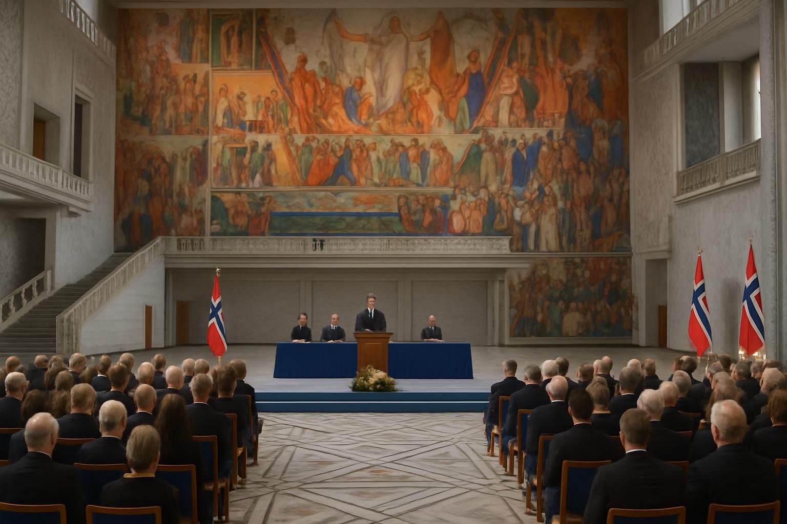 découvrez oslo rådhus, la mairie emblématique d'oslo, célèbre pour ses fresques monumentales qui racontent l'histoire et la culture norvégiennes.