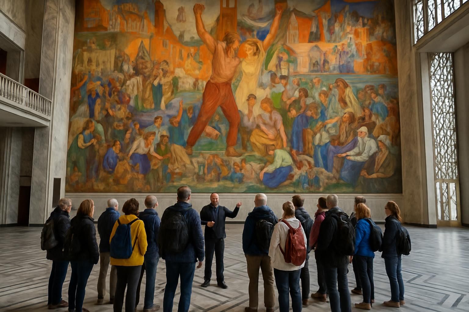 découvrez oslo rådhus, la mairie emblématique d'oslo, célèbre pour ses fresques monumentales qui racontent l'histoire et la culture norvégienne.